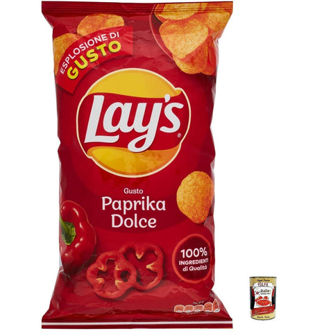 Lays Paprika Dolce Süße Paprika Chips Patatine Kartoffelchips gesalzen 133 g Kartoffel chips italienisch Original