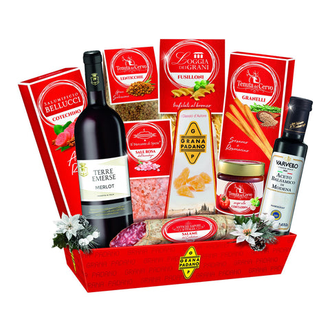 Le Cadeau Il Rovere Cesto Gran Galà Grana Padano 11 stuck Gemischte Geschenkkörbe & Feinkostgeschenke italienisch Original