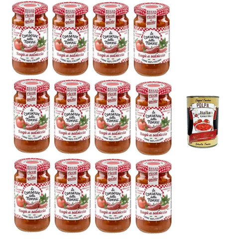 Le Conserve della Nonna Koch- & Backzutaten Le Conserve della Nonna Sugo Ragù di Salsiccia Wurst Ragù Sauce 12x 190g italienisch Original 8005360001935