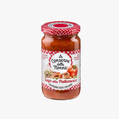 Le Conserve della Nonna Kochsaucen & Pesto 3x Le Conserve della Nonna Sugo alla Puttanesca  Tomatensauce mit Oliven und Kapern 190gr