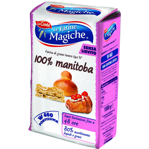 Le Farine Magiche Lo conte Farina Manitoba 100% Mehl Flour' Mehl für Desserts 1 kg 6x italienisch Original