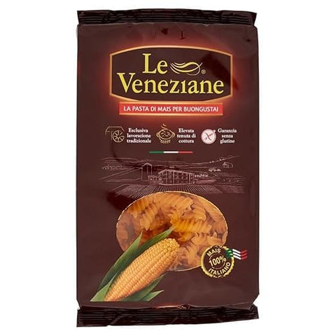 Le Veneziane Kurze Pasta Le Veneziane Pasta di Mais Elicoidali, senza glutine,100% italienische Maisnudeln, glutenfrei. gluten free 12x 250g Original italienisch inkl. Italian Gourmet Polpa 400g 8009915001340