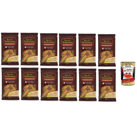 Le Veneziane Pasta di Mais Fettuccine N.28 senza glutine, 100% italienische Maisnudeln 12x Original italienisch