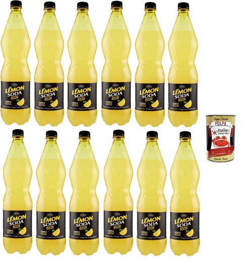 Lemonsoda Cola & Limonade Lemonsoda zero PET 12x 1Lt Flasche Campari Group Lemonsoda Zitrone italienisch + Italian Gourmet polpa 400g 8050327350243