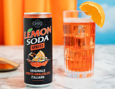Lemonsoda Energy Drinks Lemonsoda Spritz Kohlensäurehaltiges Erfrischungsgetränk mit Orangensaft, 24 x 33 cl