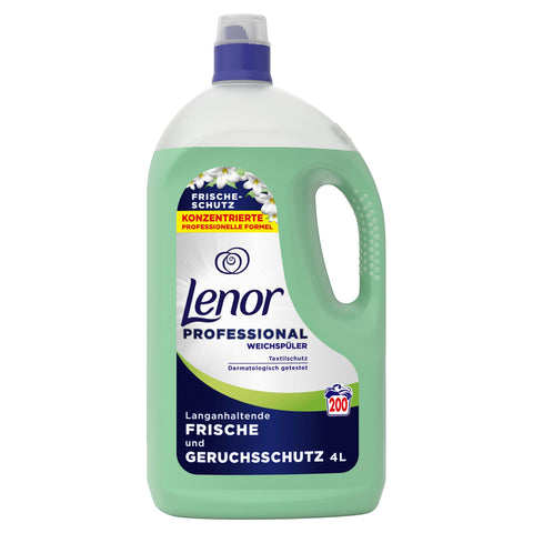 Lenor Professional Weichspüler, 200 Waschladungen, 4 l, Frische Schutz, Langanhaltende Frische und Geruchsschutz für den professionellen Gebrauch, für den professionellen Gebrauch italienisch Original