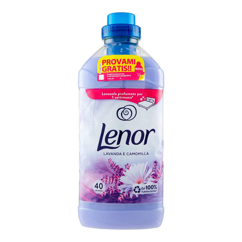 LENOR Lavendel und Kamille Weichspüler, für Frische und langanhaltende Weichheit 8x1l Original italienisch Haushalt