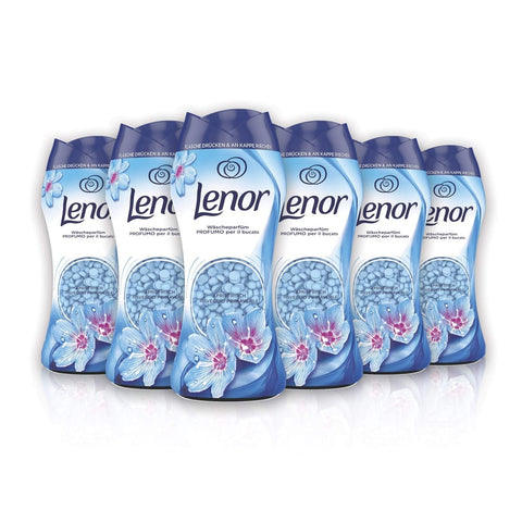 Lenor Flüssiger Weichspüler Lenor Parfüm für Frühlingsblumen Patchouli und Eden weiß - Packung mit 6x218 g italienisch Original Weichspüler 8001090891082