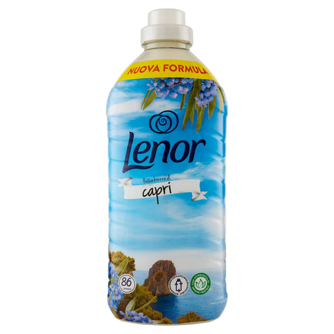 Lenor Weichspülerkonzentrat 86 Waschgänge Atmosphäre D'Italia Capri langanhaltende Frische und Weichheit pflanzlichen Ursprungs duftende Bettwäsche bis zu 1