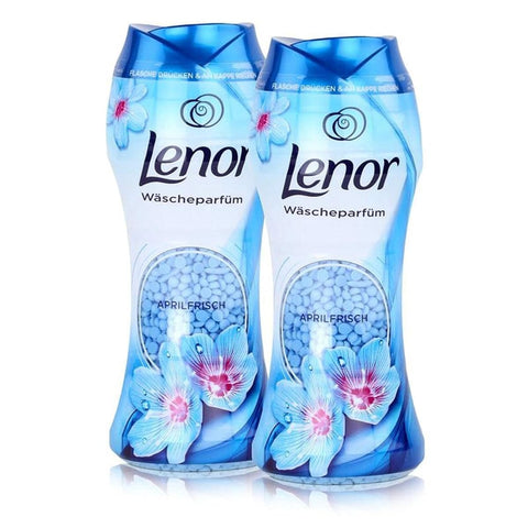 Lenor Stoff-Deodorant Lenor Unstoppables Wäscheparfüm Aprilfrisch (2er Pack) Frühlingsblume Patschuli und weißes Zedernholz 210g italienisch Original 4055902128464