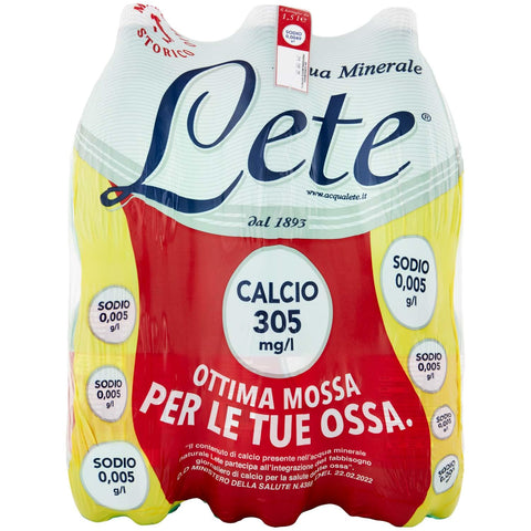 Lete Poster & Kunstdrucke Lete Acqua Minerale Effervescente Naturale 1.5L (Confezione da 6) 8008627000030