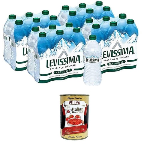 levissima Stilles Wasser levissima Acqua Oligominerale Naturale 24x50cl Original italienisch inkl. Italian Gourmet Polpa 400g 80015598