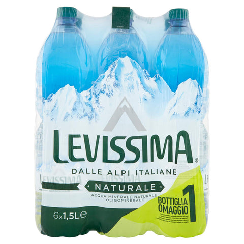 Levissima Natürliches Mineralwasser, Oligomineral 6x1,5l Original italienisch Getränk