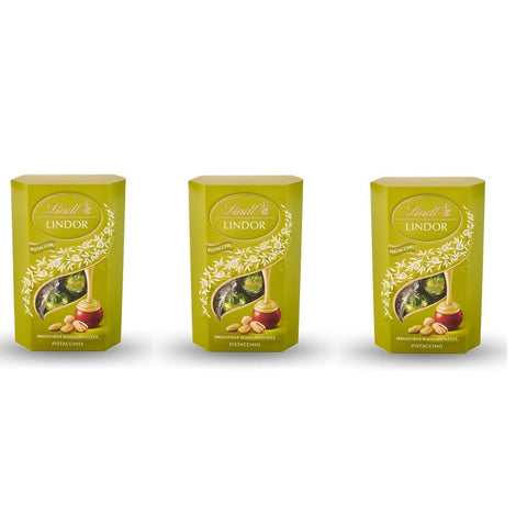 Lindor Schokolade Lindor Lindt Lindor Pistacchio Milchschokoladen pralinen gefüllt mit Pistaziencreme 3x 200g italienisch Original 8003340007519