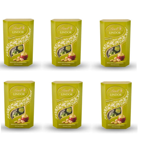 Lindor Schokolade Lindor Lindt Lindor Pistacchio Milchschokoladen pralinen gefüllt mit Pistaziencreme 6x 200g italienisch Original 8003340007519