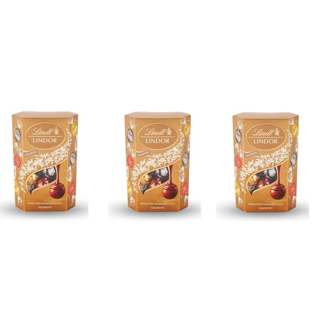 Lindor Vielfaltspackungen Lindor Lindt Lindor Box Assortito Pralinen mit milch / weiße / dunkle Schokolade 3x 200g italienisch Original 8003340072968