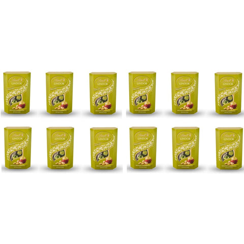 Lindt Lindor Schokolade Lindt Lindor Pistacchio Milchschokoladen pralinen gefüllt mit Pistaziencreme 200 g 12x italienisch Original 8003340007519