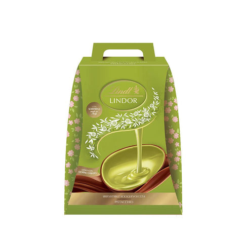 Lindt Schokolade Lindt Lindor Uovo di Cioccolato al Latte e Pistacchio Ostereier aus Milchschokolade und Pistazie Enthält eine Juwelen 360g italienisch Original 8003340854885