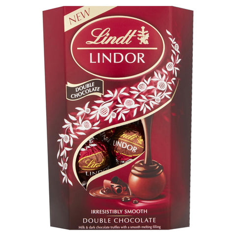 Lindt Vielfaltspackungen Lindt Lindor Doppel Schokoladentrüffel Box - ca. 16 Kugeln 200 g - Schokoladentrüffel mit einer glatt schmelzenden Füllung - Geschenk - Ostern, Geburtstag 8003340092256
