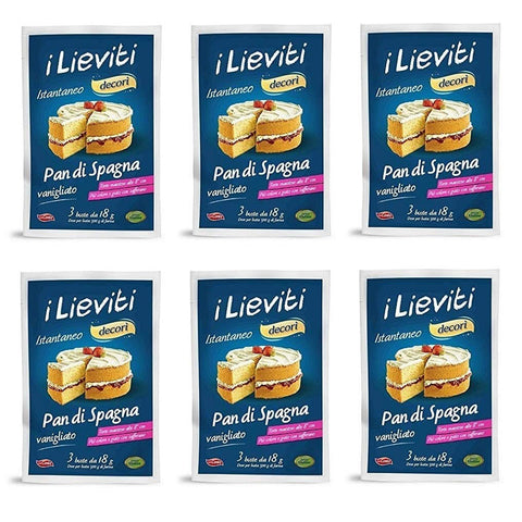 Lo conte i lieviti pan di spagna vanigliato Biskuitkuchen hafe Vanille 3x18g Original italienisch Gebäck