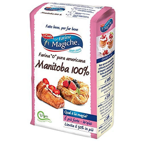 Lo conte Farina Manitoba 100% Mehl Flour' Mehl für Desserts 12x1kg Original italienisch Zutat
