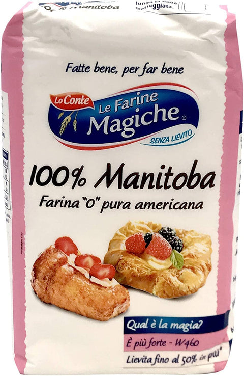 Lo conte Farina Manitoba 100% Mehl Flour' Mehl für Desserts 3x 1kg Original italienisch