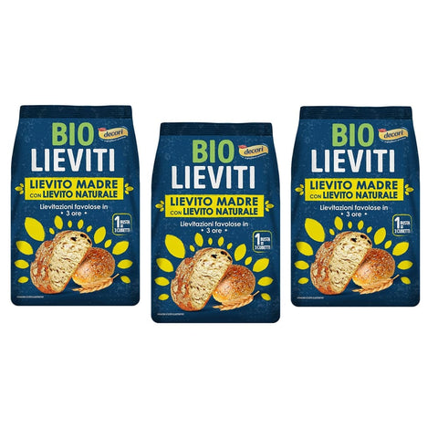 Lo Conte Koch- & Backzutaten Lo Conte Decorì Bio Lieviti Bio-Hefe Sauerteig mit Naturhefe 105g Beutel 3x Original italienisch 8009355009791