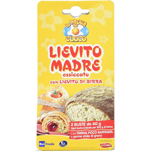 Lo conte Lievito Madre hefe Pizza, Brot, Croissa Mischung kuchen 2 Beutel 40 g 6x Original italienisch