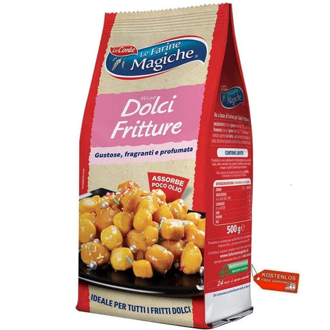 Lo Conte Semmelbrösel 12x Lo Conte Le Farine Magiche Farina Dolci Fritture Mehl fur für Struffoli, Castagnole 500g 8009355002426