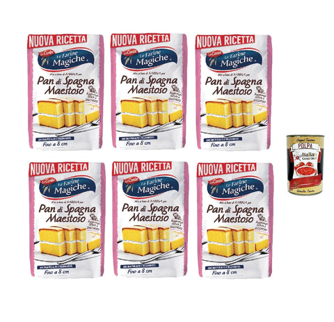 Lo conte Le Farine Magiche Pan di Spagna Maestoso Mehl für Biskuitkuchen Weichweizenmehl Typ "1" 6x 300g italienisch Original
