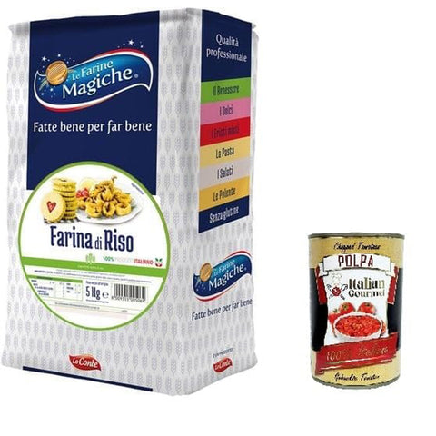 Lo Conte Le Farine Magiche Reismehl 5 kg 100% italienisches Produkt Glutenfrei Teffmehl italienisch Original
