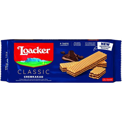 Loacker Wafer Cremkakao Waffel Mischung aus Kakao und Schokolade 175g 12x Original italienisch