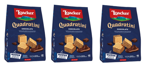 Loacker Quadratini Chocolate schoko schokolade Würfel Waffeln kekse 3x 125g italienisch Original