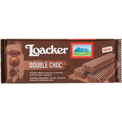 Loacker Wafer Double Choc cookies Waffeln mit Schokolade und Kakaocreme 175g 3x Original italienisch