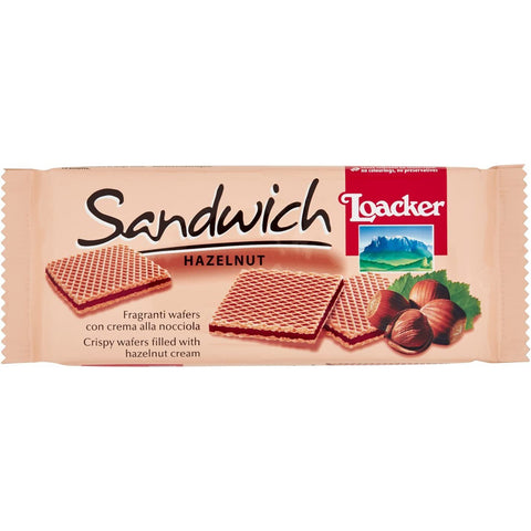 Loacker Sandwich Noisette Hazelnut duftende Waffeln mit Haselnusscreme 6x75g Original italienisch Kekse