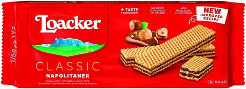 Loacker Wafer Napolitaner kekse snack biscuits Waffel mit Haselnusscreme mit feinen italienischen Haselnüssen 6x 175g Original italienisch