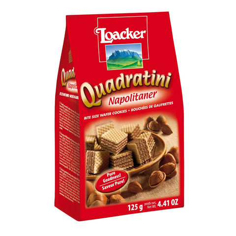 Loacker Napolitaner Hazelnut Wafer 125 g (Pack of 6) Kekse italienisch Original