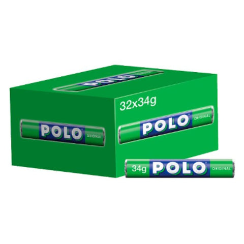 London Grocery Pfefferminz- & Mentholbonbons Polo Original Mint Tube 34g x 32 Stück 5056537146822