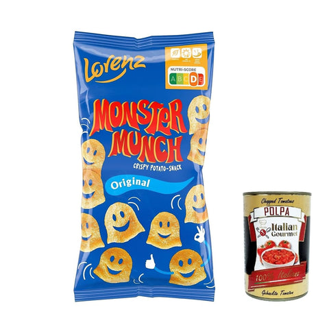 Lorenz Chips Lorenz Monster Munch Kartoffelsnack mit feiner Würzung 12x 75g italienisch Original 4018077632006