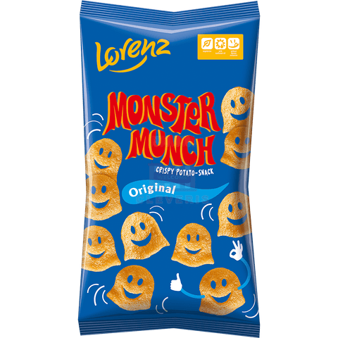 Lorenz Erdnüsse MHD 30/03/2024 Lorenz Snack World Monster Munch Original 75g 4018077632006
