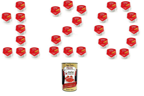 Lotus Biscoff Crema Spalmabile Monodose Einzeldosis streichfähige Creme 120x20 g italienisch Original Pastasauce + gratis polpa 400 g
