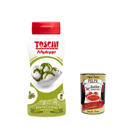 Lucgel Toschi Topping Squeeze Pistacchio Topping Sauce für Kaffee Cocktails Eisbecher Porridge Pfannkuchen und Gebäck 200 g 3x italienisch Original Pastasauce +
