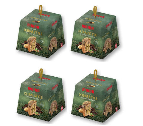 Maina Brot & Backwaren 4x Maina Dubai Style Chocolate Panettone 750g