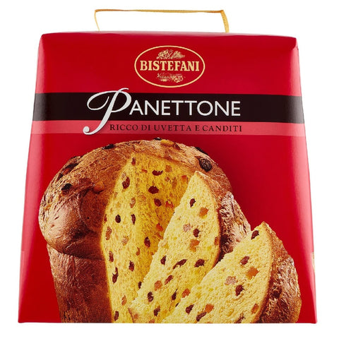 Maina Brot & Backwaren Bistefani Panettone ricco di uvetta e canditi reich an Rosinen und kandierten Früchten, 700 g