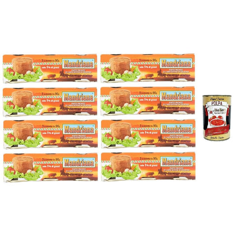 Mandriana Piatto Rind Mandriana Piatto Pronto di Carne Bovina in gelatina Fertiggericht aus Rindfleisch in Gelee 8x270 gr (3x90 gr) italienisch Original 8032804040014