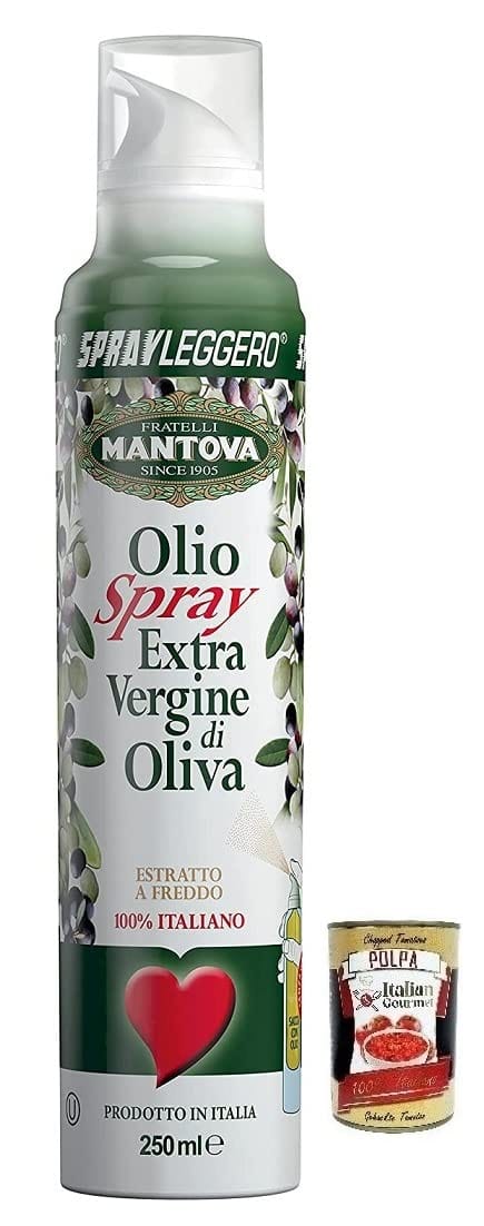 Mantova Fratelli Extra Natives Olivenöl Spray,100% Italienisches Sprühöl 250 ml Öl, Essig & Dressings italienisch Original
