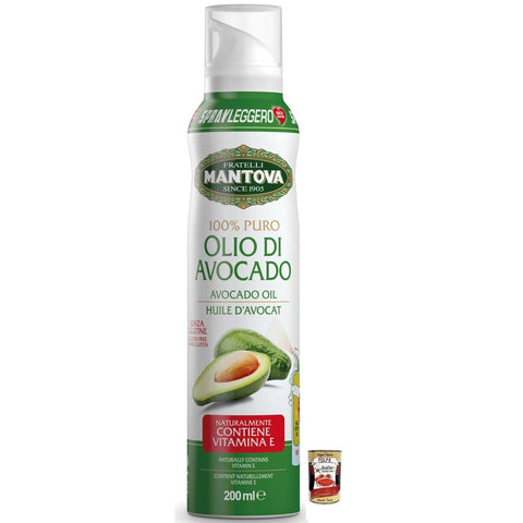 Mantova Öl, Essig & Dressings Mantova Fratelli Mantova Condimento all'Avocado 100% reines Avocadoöl Spray Sprühöl 200ml italienisch Original 8006830995068