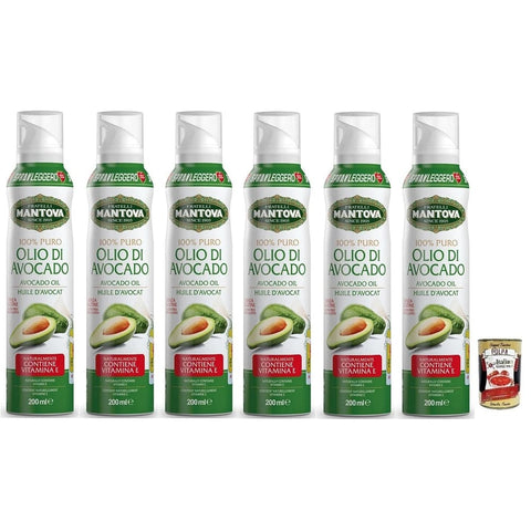 Mantova Öl, Essig & Dressings Mantova Fratelli Mantova Condimento all'Avocado 100% reines Avocadoöl Spray Sprühöl 6x 200ml italienisch Original 8006830995068