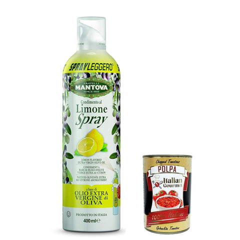 Mantova SPRAYLEGGERO Natives Olivenöl Extra Aromatisiert mit Zitrone durch die Praktische Sprühflasche Können Sie bis 6x 400 ml italienisch Original
