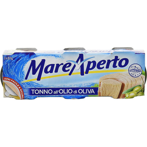 Mare Aperto Tonno all'olio di oliva Thunfisch in Olivenöl Thunfisch konserven wilder Thunfisch ( 3 x 70 g ) italienisch Original